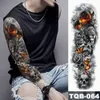 Duży rękawa tatuaży Lion Lion Król Rose Wodoodporna Tatoo Tatoo Sticker Wild Wolf Tiger Men Men Totem Tatem T1907118180212