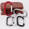 Carabiner Kaartje ellipsvorm Carabiner Ring Keyrings Key Chains Sport Camp Snap Clip Hook Keychain Hiking Aluminium Handig wandelcamping OEM -logo