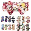 14Colors barn baby stor båge bälte barn tryck blomma huvudband Bohemian huvud wrap tjejer barn hår tillbehör rra3228