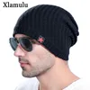 Erkekler Kadınlar Beanie Sıcak Baghee Erkek gorros Bonnet için Xlamulu Skullies kasketleri Örgü Şapka Kış Şapka Kalınlaşmak Skullies C18103101 Maske Caps