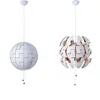 Nordic Led White Globe Pendant Lights Justerbar Armatur Gyllene Vardagsrum Deco Pendant Lamp Sphere Hängande Ljusarmaturer Transformerbara