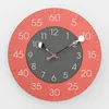 Relojes de pared Reloj grande decorativo 12 pulgadas Europa Naranja Batería de una sola cara Decoración de la sala de estar1