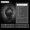 Skmei Mężczyźni Watch Outdoor Sport Electronic Watch Man Watches Watters Men PU Pasp Kwarcowe zegarki podwójne zegar 14542628