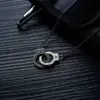 PUT DOWN collier pendentif menottes pour hommes luxe designer menottes lettre pendentifs en acier inoxydable cubain lien chaîne colliers je281P