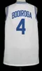 Dejan Bodiroga # 4 Takım Jugoslavija Yugoslavya Sırbistan Beyaz Mavi Retro Basketbol Jersey Mens Dikişli Özel Herhangi bir Numara Ad Adseys