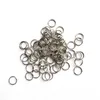 100pcs 8mm 10mm 15mmキータグリングペットID用の白いメッキスチールラウンドスプリットリングペット犬猫襟アクセサリー7794114