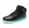 Güçlüshen Yeni USB Şarj Çocuk Sneakers Moda Aydınlık Işıklı Renkli LED Işıkları Çocuk Ayakkabı Rahat Düz Erkek Kız Ayakkabı