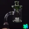 25mm 플랫 탑 석영 Banger 네일 Domeless 손톱 수화물 모자와 Terp 진주 10mm 18mm 14mm 남성 여성 Dab Rig