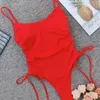 Liegrasse Women Swimsuit Sexy One Piece Backless Red Kathing Suit Thong Monoki Push Up5453739