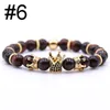 Bracciale elastico da 8 mm Bracciale in pietra naturale Braccialetti di roccia vulcanica Intarsiato Zircone Fatto a mano Yoga Perline Bracciale energetico Gioielli unisex Regalo