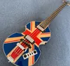 McCartney Hofner Guitar H5001CT Violon contemporain Deluxe Bass England Flag Guitares électriques Flame Maple Back Side 2 511b ST1125788