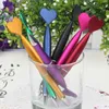 60pcs Kawaii Ballpoint Pen Metallic Texture Plastic Heart Rollerball Pens for School Office Supplies Stationery Fun Office Stuff14402003