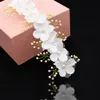 USA: s lager härlig brud Sennv handgjorda silkgarn Brudhuvudbonad bröllopsmodellering Tillbehör smyckespresent