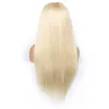 Ishow pelucas de cabello humano liso brasileño Rubio 613 peluca con malla frontal para mujeres todas las edades Color Natural 8-26 pulgadas peruano malayo