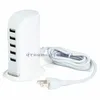 20 W 4A 5 Poorten USB Muuroplader US EU UK Plug AC Power Universal Charging Adapter voor iPhone Samsung HTC LG Smartphone