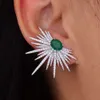 GODKI Brand New hot Fashion Popular Luxury Crystal Zircon Stud Earrings Spark Shape Flower Earrings Fashion Jewelry for women CX200606