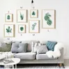 Transparent paintings foliage plant spray living room background wall decoration mural combination Chinese style glass painting