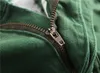 Fashion- Mężczyzna Dżinsy Army Zielone Kieszenie Męskie Proste Dżinsy Z Zipper Moda Męska Odzież