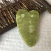 JD010 Natural Xiuyan Stone Green Jade Guasha Gua Sha Board Massager voor Scrapping Therapy Jade Roller6734358