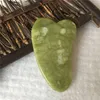 JD010 Natural xiuyan stone Green Jade Guasha gua sha Board massager for scrapping therapy jade roller6649603