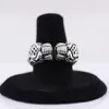 S925 silver double snake head ring retro classic sterling silver double snake head open ring British style hip hop male and female ring