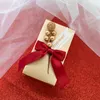 Gouden Candy Box met Bow Bruiloft Goederen Begeleidende Giften Rechthoekige Candy Carton Bruiloft Verpakking Doos DIY Decoratie