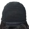 Shuowen 8 ~ 16 inches spets front remy mänskliga hår peruker 4x4 bobo svart lockigt straight wig pelucas spets frontal perruques