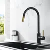 2019 New Arrival High Quality Water saving Brass Deck Mounted Black Pullout Kitchen Faucet Sink Mixer Tap