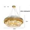 Modern Stainless Steel Crystal Gold LED Hanging Lamps Chandelier Lighting Suspension Luminaire Lampen For Dinning Room AC 100-240V