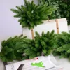 Декоративные цветы, венки, 50 шт., искусственные ветки сосны, пластиковые листья, украшение для рождественской вечеринки, искусственная листва, искусственный цветок, сделай сам