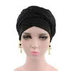 2019 Женщины Хлопок мусульманская Stretch Тюрбан Headhat Женщины Химиотерапия Cap Head Wrap Аксессуары Hat волос +3,4