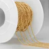 10 yards / roll roestvrij stalen bal kralen kettingen bulk voor diy armband ketting sieraden bevindingen maken van accessoires goud zilver kleur