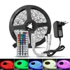 Color changing Led Strips Light RGB 5M 5050 SMD 300Led Waterproof IP65 + Mini 44Key Controller+ 12V 5A Power Supply With Box Christmas Gifts
