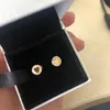 NEW 18K Yellow Gold Stud Earring Original Box set Jewelry for Pandora 925 Silver Heart Earrings for Women Girls Gift