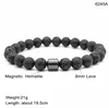 Natural Stone Bracelet Magnetic Therapy Bracelet Lava Stone Turquoise Tiger Eye Hematite Beads Bracelet For Women Men Bangle