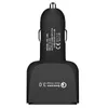 QC3.0 snabb snabb laddare 3 i 1 typ C Dual USB-portar Billaddare Auto Power Adapter för Samsung HTC GPS PC