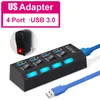 USB 3.0 Hub USB Hub 3.0 Multi USB Splitter 3 Hab Use Adapter Power 4/7 Porta Vários Expansor 2.0 USB3 HUB com Interruptor para PC