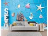 Personnalisé 3d peintures murales papier peint à la maison nordique moderne minimaliste en trois dimensions méditerranéen salon TV canapé décoration murale