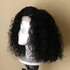 Natural Soft 1b # Черный Короткие Свободные Вьющиеся Glueless Синтетические Парики Фронта Шнурка Детские Волосы Термостойкие Бесплатная Часть Полные Парики Для Чернокожих Женщин