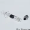 New Luer Lock Syringe with 25G Tip Head 1ml (Gray Piston) Injector for Thick Co2 Oil Cartridges Tank Clear Color Cigarettes Atomizers