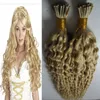 brazilian kinky curly keratin stick tip hair extensions 1g/s 200g I Tip Hair Extensions Machine Made Fusion Hair Extensions