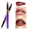 16 Kleur Lippenstiften Dubbele Hoofd Lip Liner Lip Potlood Matte Mode Kleur Langdurige Waterdichte Lippenstift