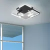 Glans kroonluchter led verlichting woonkamer slaapkamer vierkante golf kroonluchter licht lamp witte zwarte glans avize kroonluchters