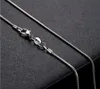 Ny 16/18/20/22/24/26/28/30 tum 925 Sterling Silver Snake Link Kedja Hummerlås Halsband Passande Hängsmycke Gratis frakt