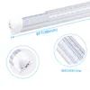 5000K Daylight White T8 Integrated Led Tube Light 6000K 72W 8Ft Cooler Door Light, 120W 4 Rows V Shape Double Side Warehouse Light