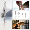 10pcs Metal Jigging Fishing Lure Spoon Spinner baits with Feather Treble Hook Saltwater Fishing Bait Lures