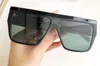 Svarta grå fyrkantiga rektangulära solglasögon för kvinnor män Solglasögon Sonnenbrille Flat top Shades Holiday Glasögon med låda