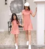 2019 New arrival Family Matching Outfits summer dress Comfortable Orange color fashion sports outfits