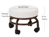 Pedicure Stool Beauty Salon Foot Bath Footstool Two Colors Optional Elitzia ET28499 Thick Foam Support Quality Wheels USA Stock