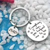 Everything I Am To Be Dad Mom Metal Letter Key Chain Rings for Men Women Car Keys Ring Pendant Thank You Mother's Day Birthday Gift Wholesale Stainless Steel